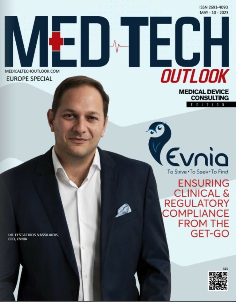 Medical Tech Outlook awards Evnia as the Top Medical Device Consulting